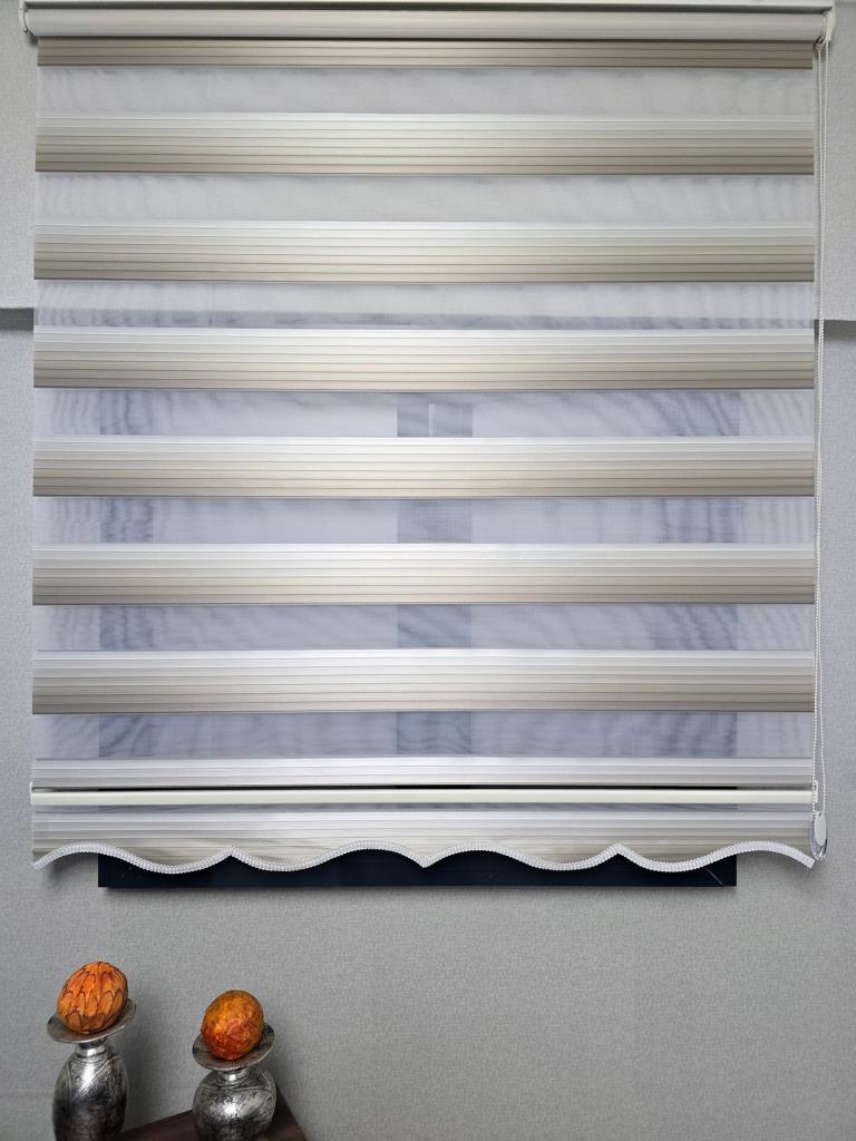 BBB Geniş Pliseli Renk Geçişli Zebra Stor Perde MZ293 görsel
