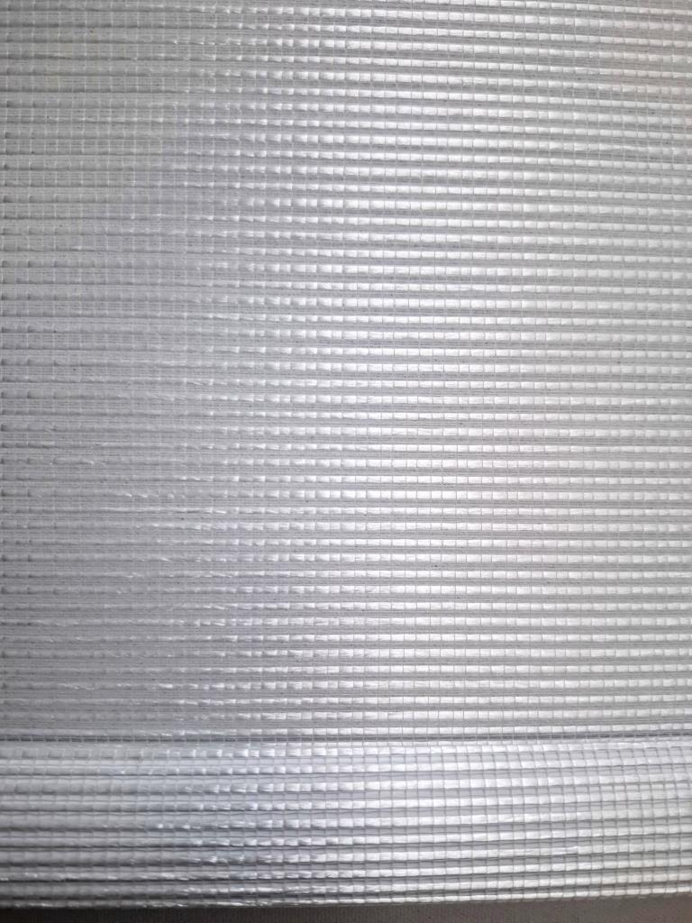 BBB Saten Çizgili Çift Mekanizmalı Tül Stor Perde Beyaz MT1000 görsel