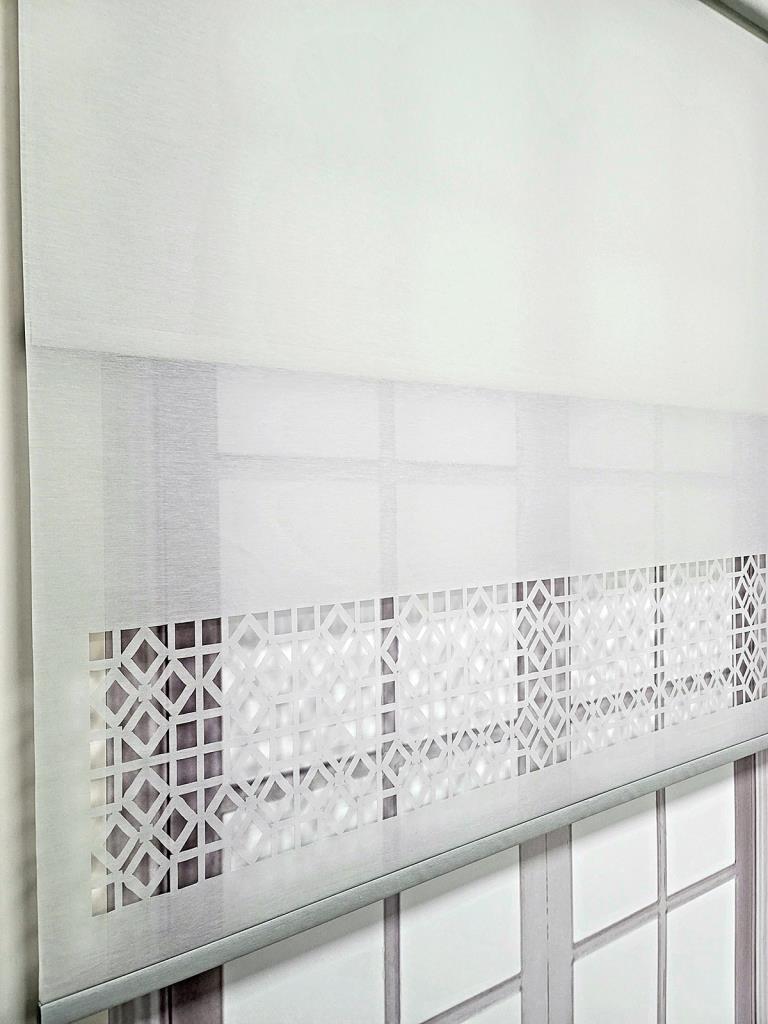 BBB Çift Mekanizmalı Lazer Kesim Tül ve Stor Perde MLTY1002 görsel