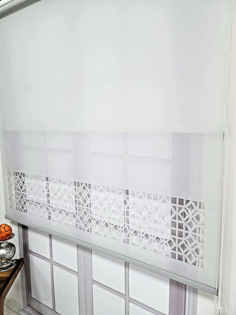 BBB Çift Mekanizmalı Lazer Kesim Tül ve Stor Perde MLTY1002 görsel