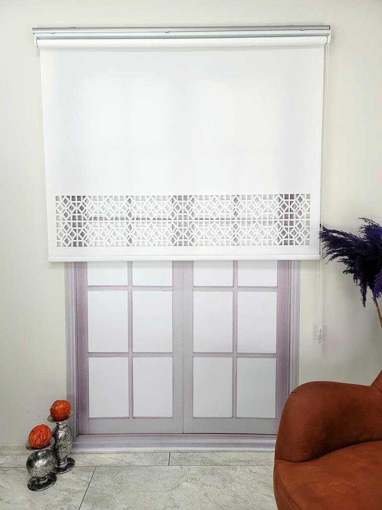 Stor Perde Desenli Lazer Kesim Kalın Kumaşlı ML104 görsel