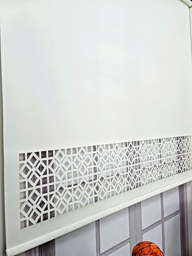 Stor Perde Desenli Lazer Kesim Kalın Kumaşlı ML104 görsel