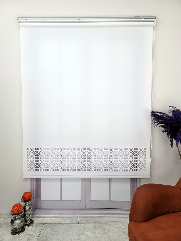 Stor Perde Desenli Lazer Kesim Kalın Kumaşlı ML104 görsel