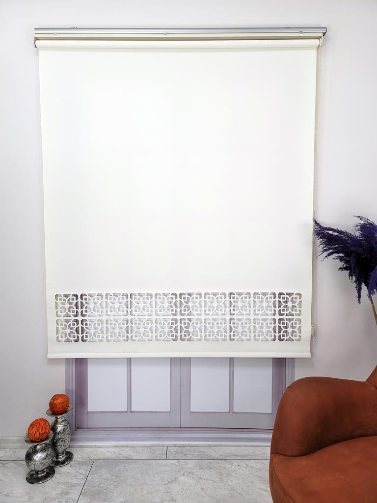 Stor Perde Desenli Lazer Kesim Kalın Kumaşlı ML105 görsel