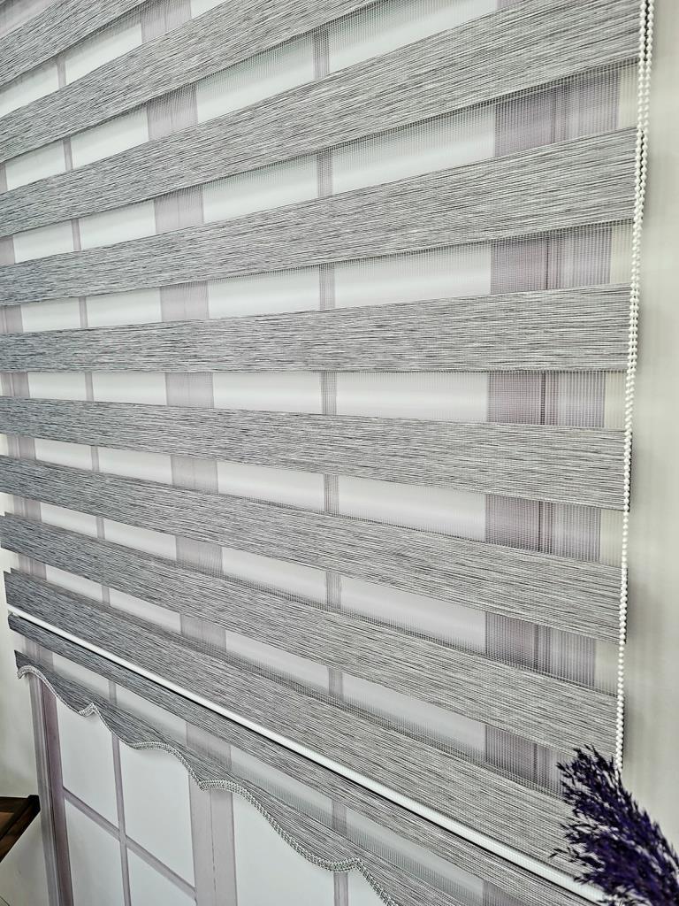 BBB Bambu Zebra Perde Gri MZ666 görsel