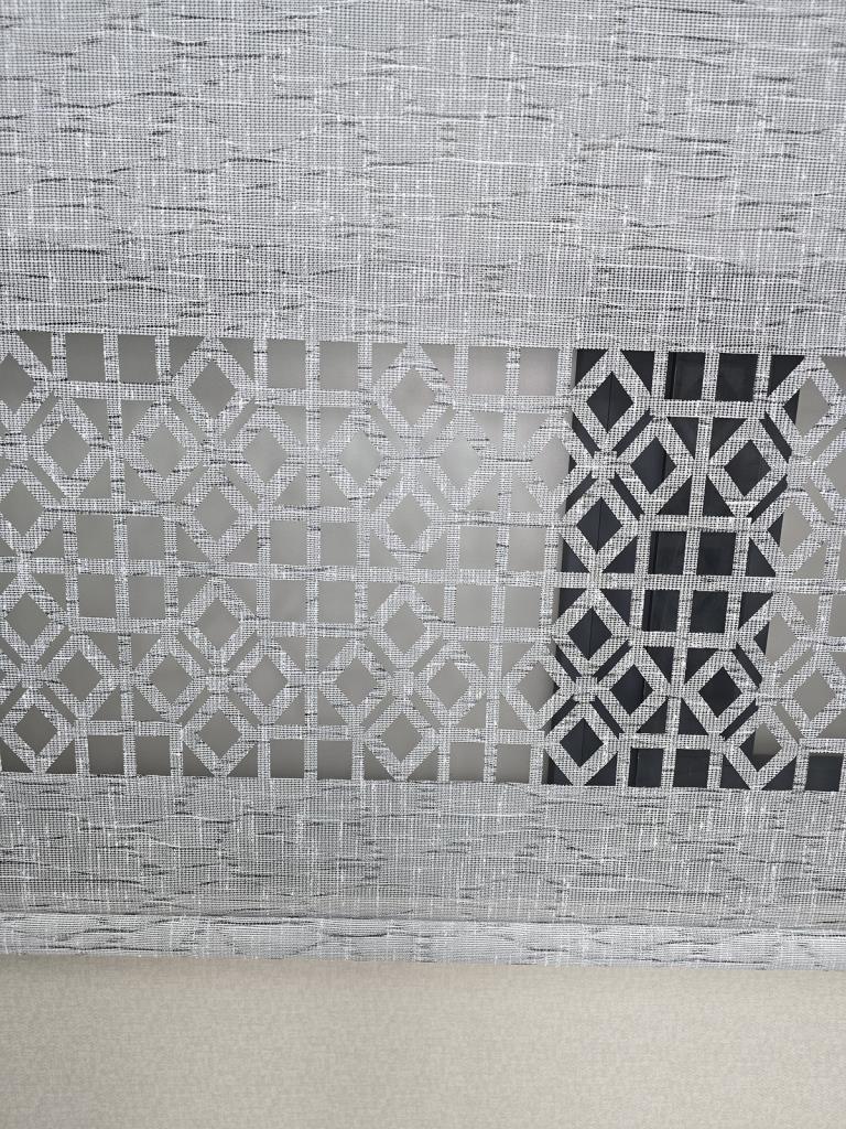 BBB Keten Kumaşlı Lazer Kesim Tül Stor Perde MLT1004 görsel