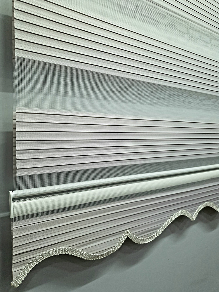 BBB Pliseli Açık Gri Stor Zebra Perde MZ485