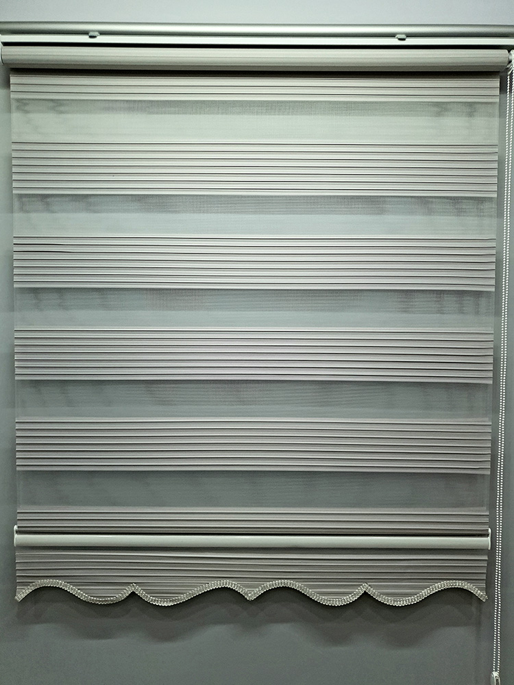 BBB Pliseli Açık Gri Stor Zebra Perde MZ485 görsel