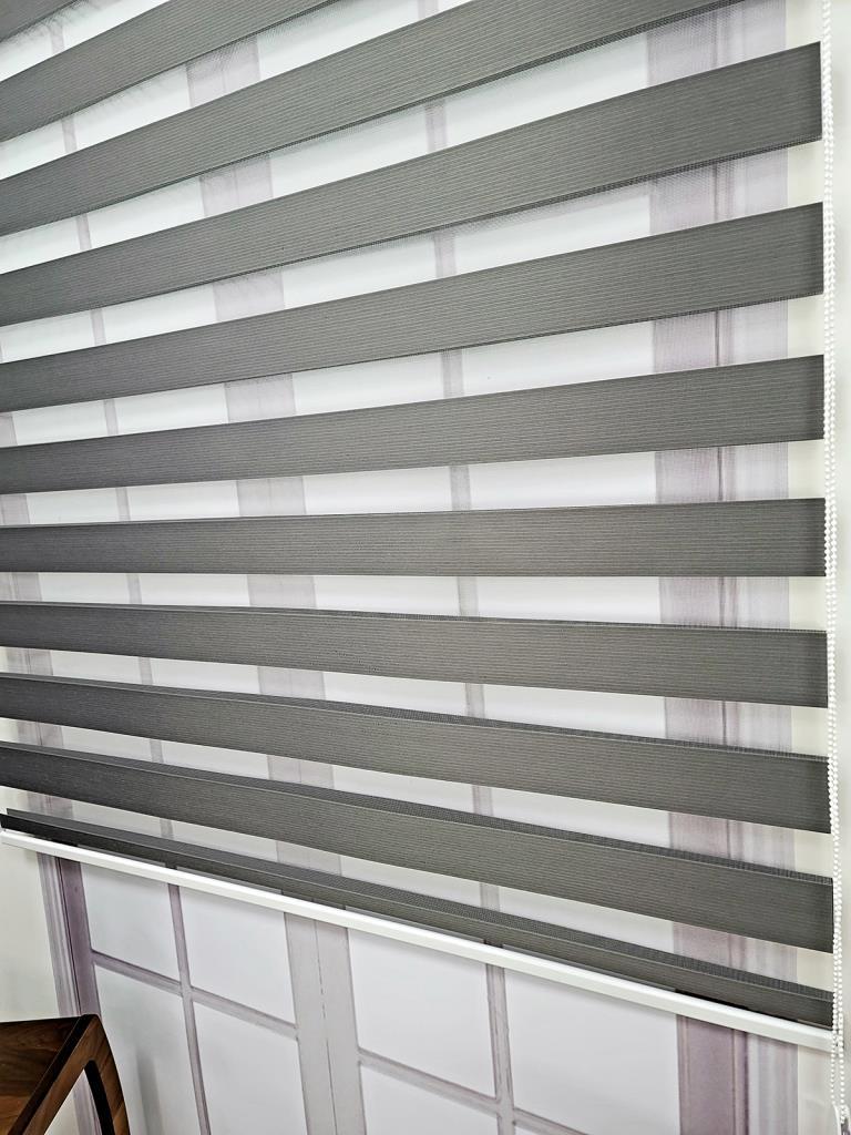 BBB Stor Zebra Perde Gri MZ510 görsel
