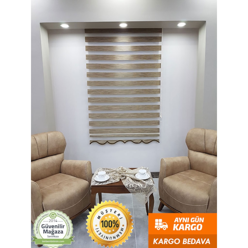 BBB Bambu Stor Zebra Perde 2 renk seçeneği görsel