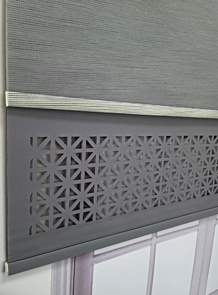 BBB Çift Mekanizmalı Lazer Kesim Tül ve Stor Perde MLT1045 görsel